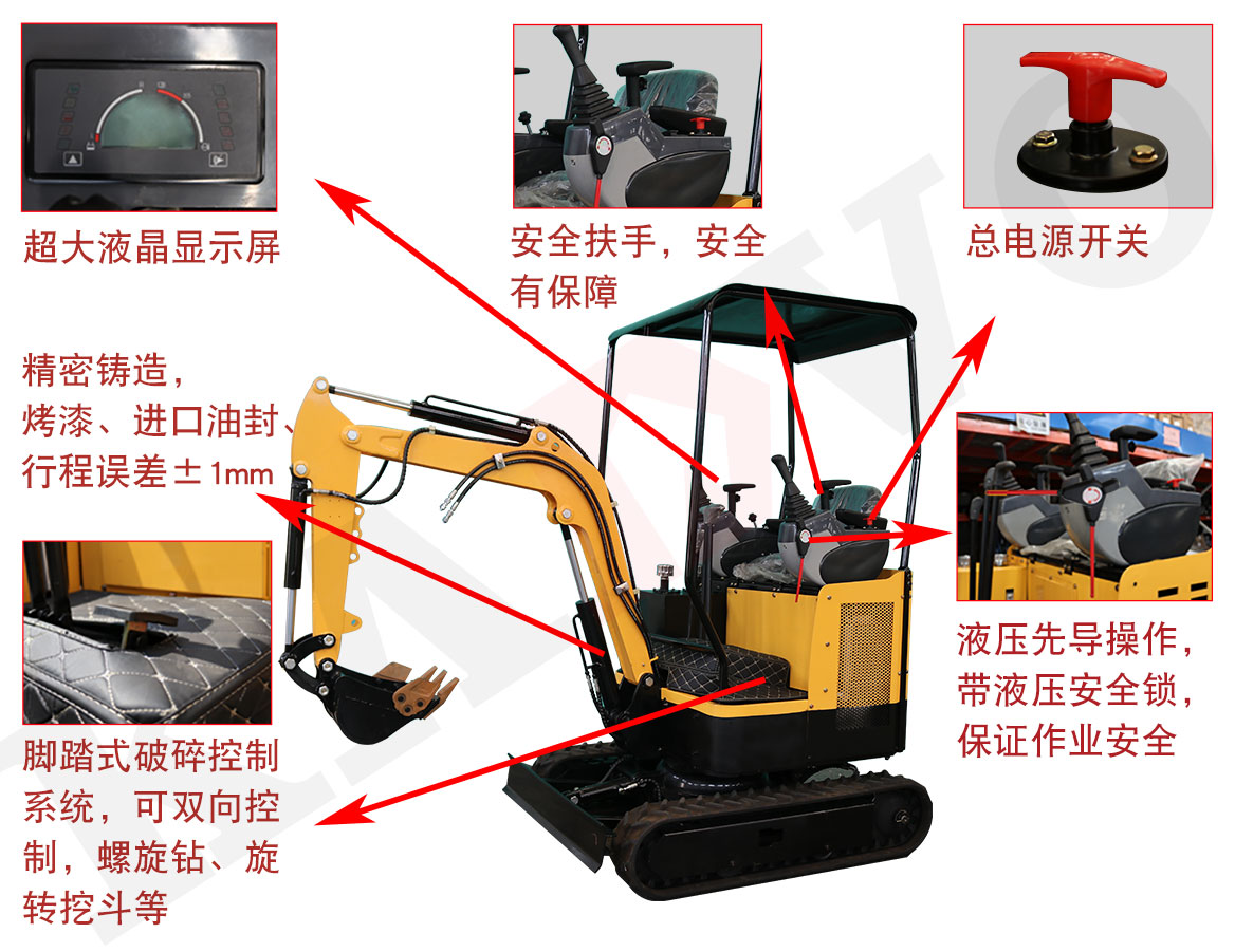 KV17B小型挖掘機標準配置