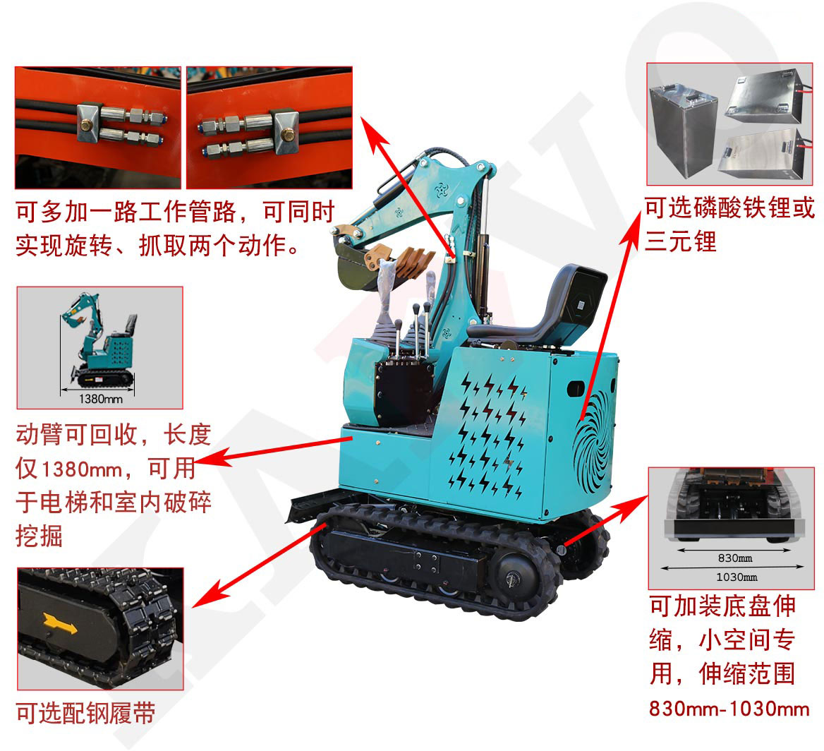 KV09小型挖掘機(jī)可選配置